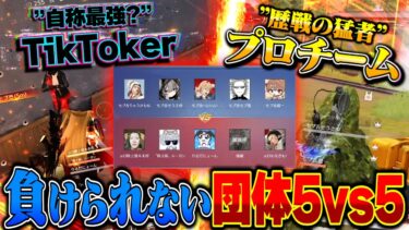 【激熱】プロチームとイキリTikTokerを5vs5ガチ対決させたらヤバい試合になったww【荒野行動】