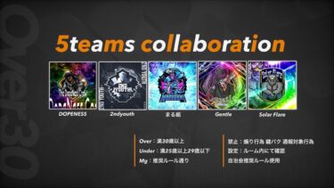 【荒野行動】O-30。３戦ポイント制。5teams collaboration room。大会実況。遅延あり。