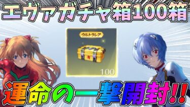 エヴァコラボの最新ガチャ箱を100個一撃開封してみたｗｗ【荒野行動】#1290 Knives Out